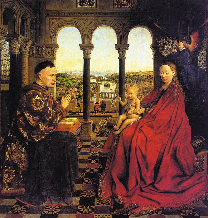 Jan Van Eyck The Virgin of Chancellor Rolin France oil painting art